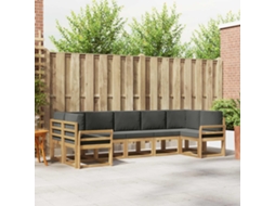 Vidaxl Conjunto De Sofás Para Exterior 7 Pcs Branco E Antracite