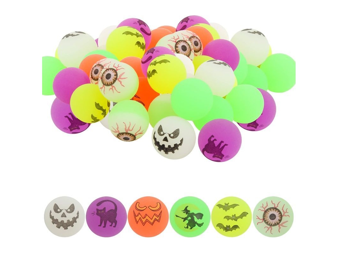 20 Bolas Saltitantes de Halloween com Brilho no Escuro | S/MARCA