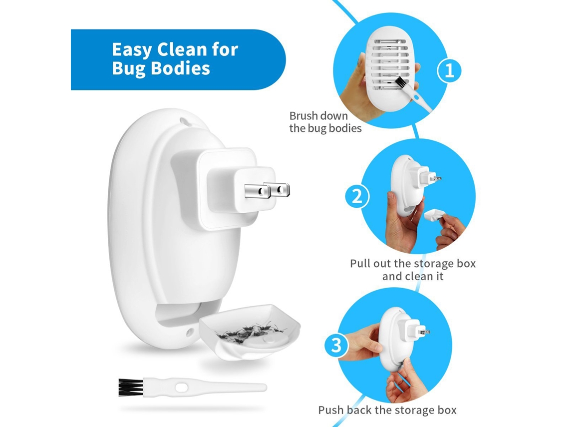 Lâmpada Matamosquitos Elétrica UV Silenciosa para Casa