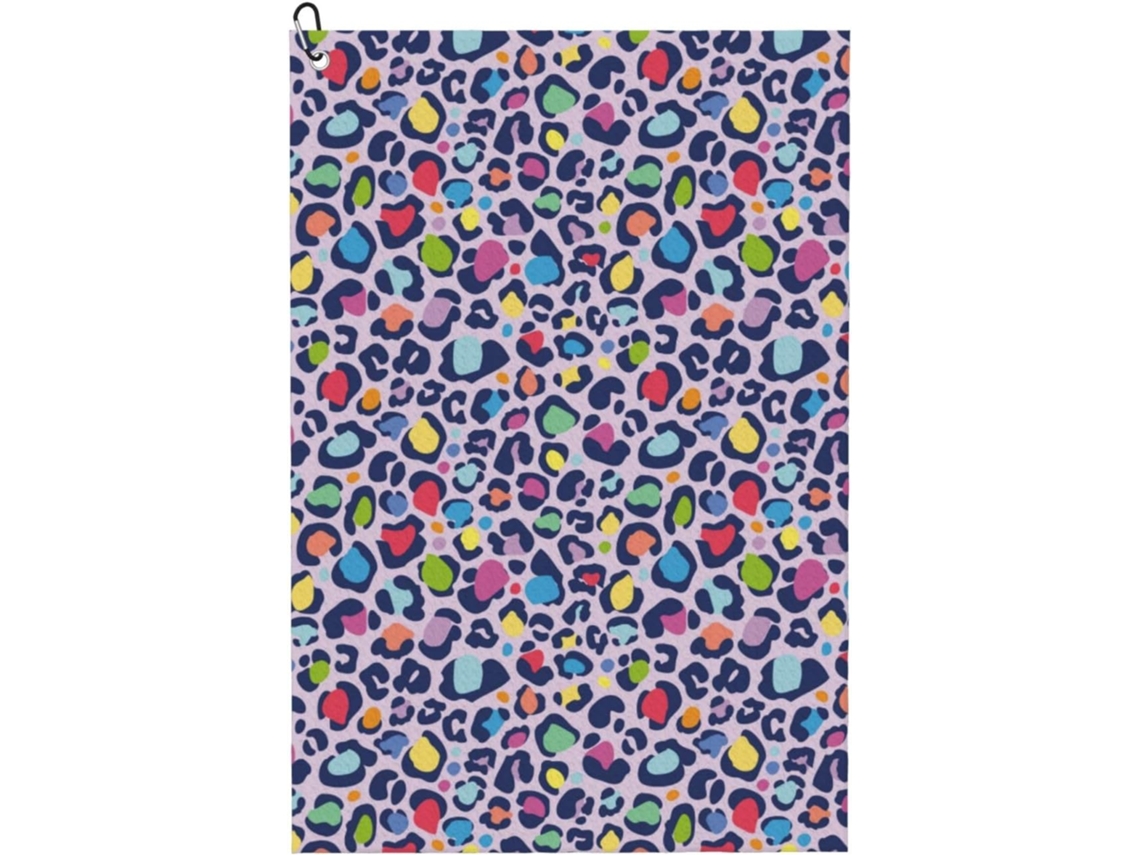 Toalhas de Golfe Novastar, 61x40,6cm, estampa de Leopardo Arco-íris | S/MARCA