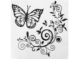Adesivo Decorativo Para Carro Com Flores Pretas, Vinil Durável Que Não Deixa Resíduos.