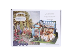 Ats casa de Bonecas de Madeira Diy Miniatsura Kit para Montar Colecionar Presente Decoração de Casa