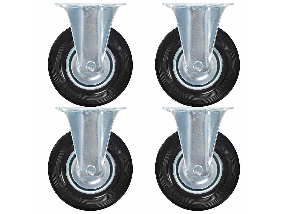 Vidaxl Rodas Fixas 4 Pcs 125 Mm