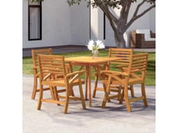 Vidaxl Conjunto De Jantar P/ Jardim 5 Pcs Madeira De Acácia Maciça