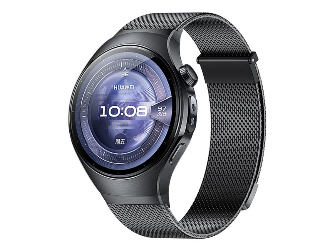 Bracelete para Huawei Watch 5 Aço Inoxidável Milanês Magnético Botão de Pressão Preta XIAOMOYU (46mm)