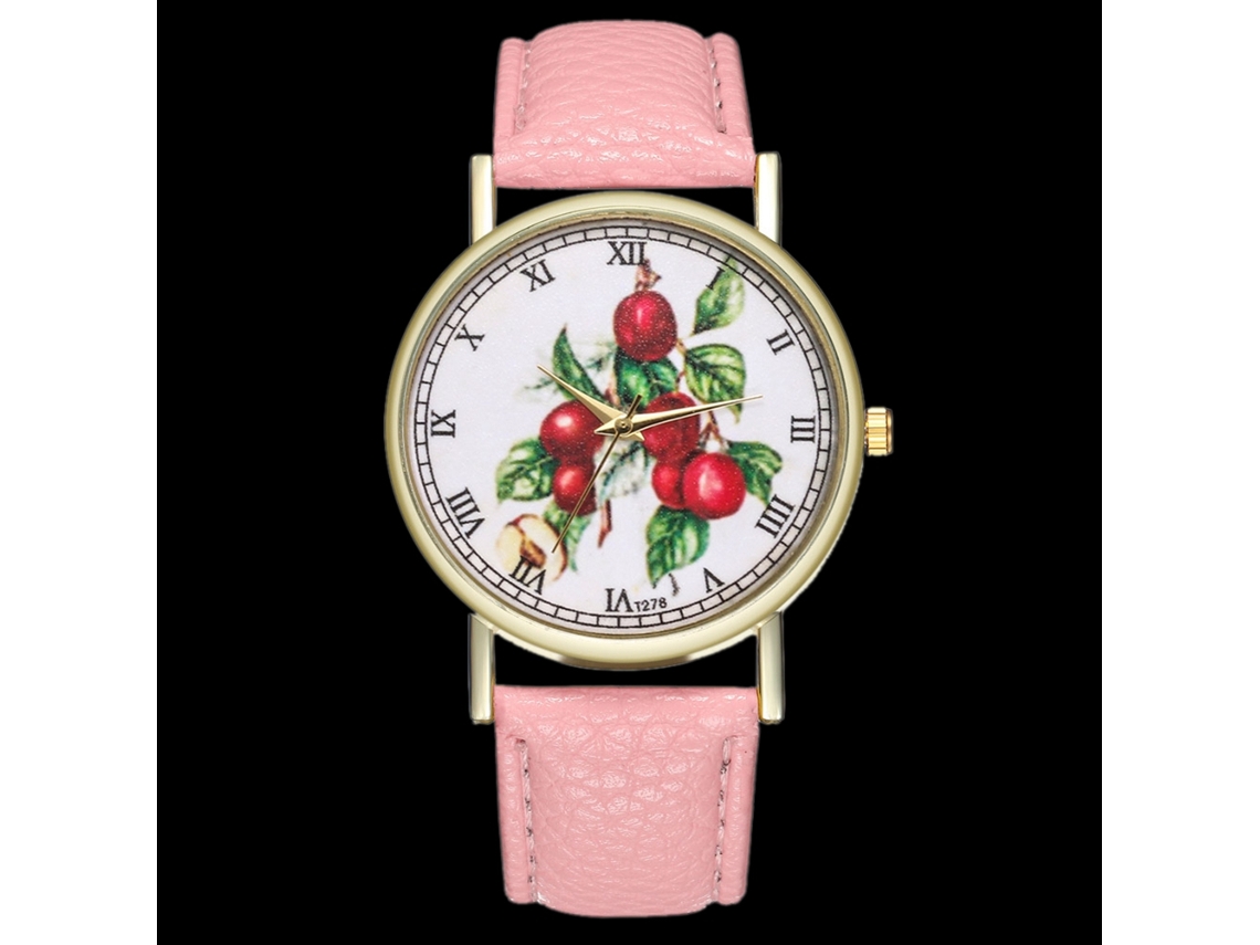 Reloj De Muñeca Analógico De Cuarzo Zhoulianfa Con Dial Redondo Rosa Para Mujer Y Hombre