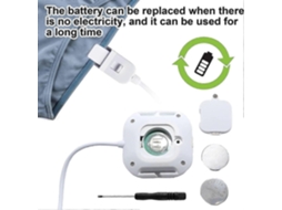 Alarme De Enurese Noturna H-ghyt Para Meninos E Meninas Com Alarme De Xixi, Volume, Vibração E Luz Intermitente. Monitor De Enurese Noturna Para
