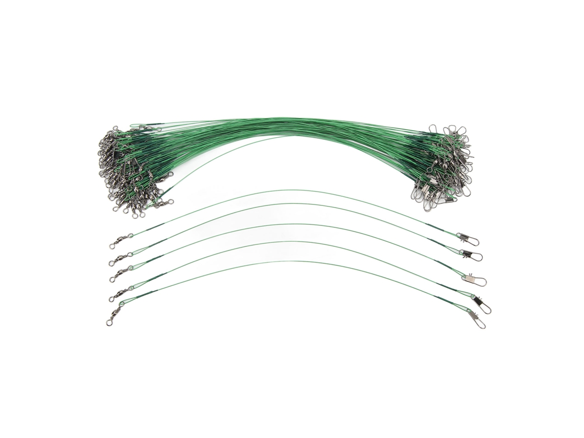 100 Anzóis de Pesca Aço Anti corrosão 25cm