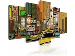Quadro ARTGEIST The Streets of New York City In Cartoons (200 x 100 cm)