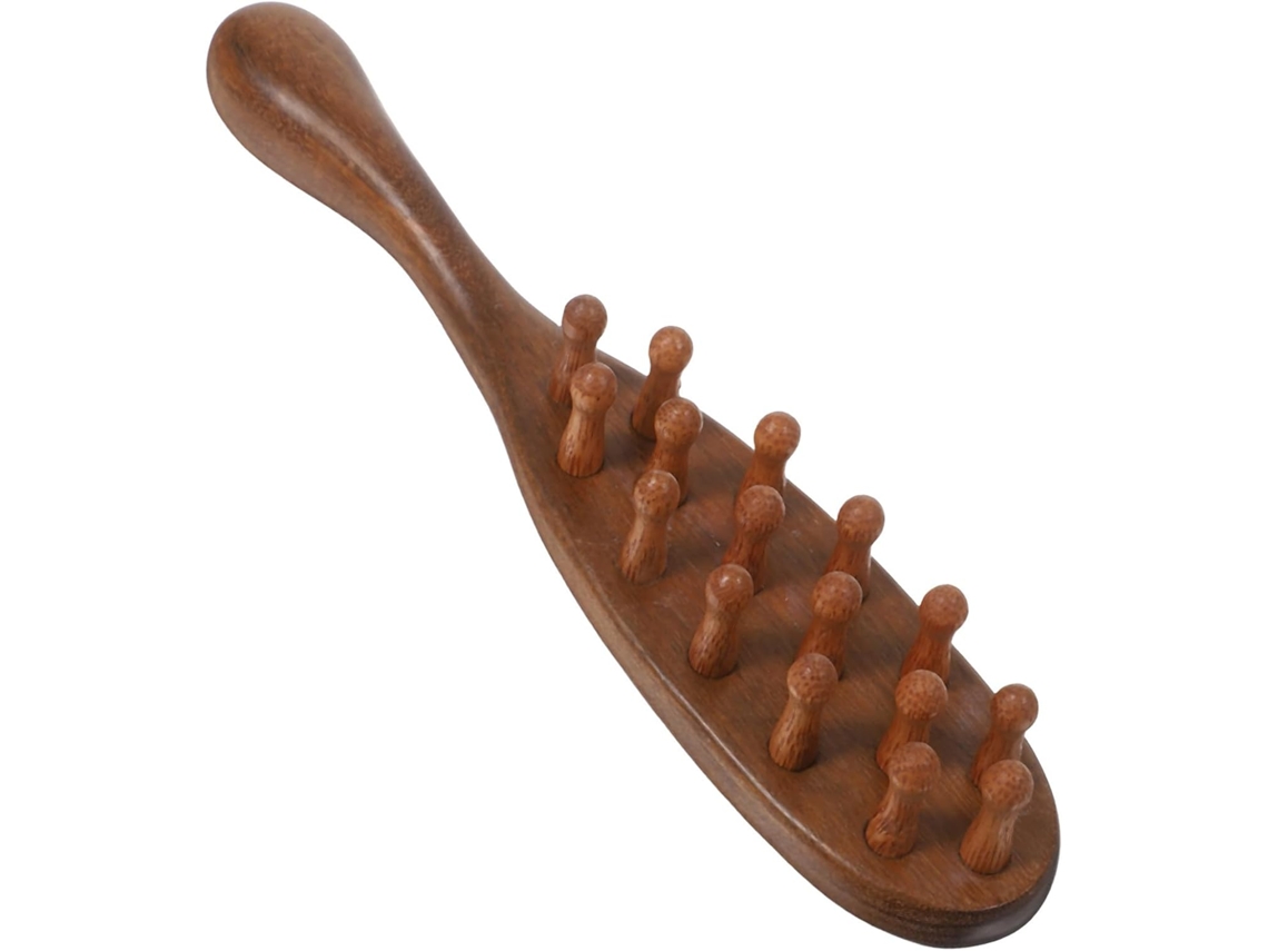 Pente De Massagem Com Design Elegante E Luxuoso, Cabo Largo De Sândalo E Dentes Largos.