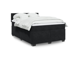 Vidaxl Cama Com Molas/colchão 160x200 Cm Veludo Preto