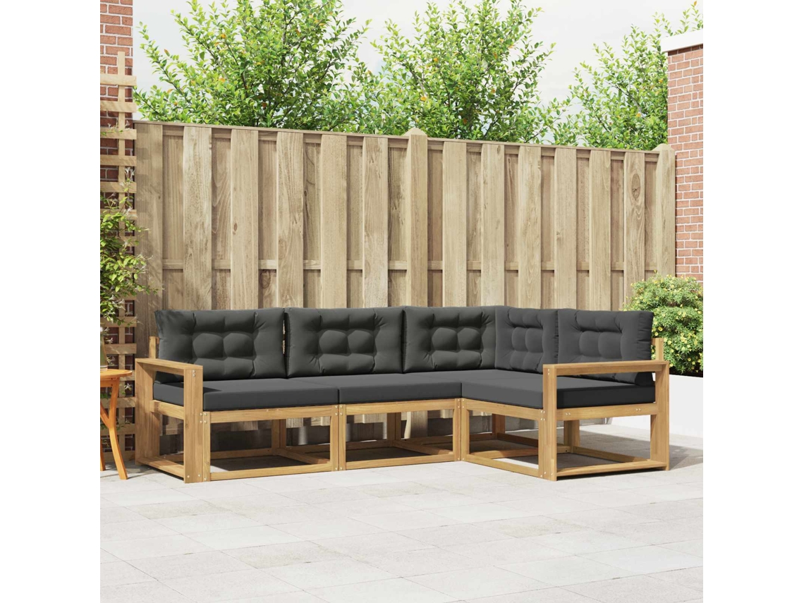 Vidaxl Conjunto De Sofás Para Exterior 3 Pcs Branco E Antracite