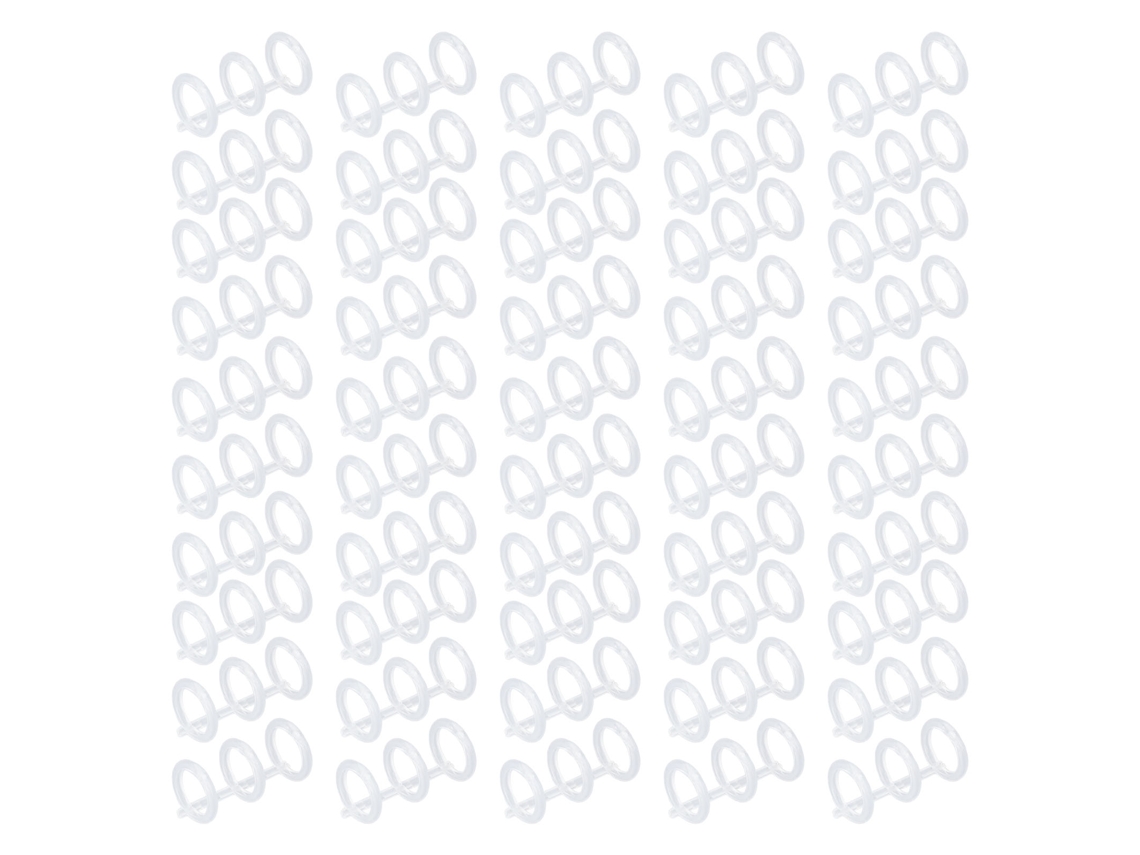 50pcs espelho de encadernação de pente 16mm 3 anéis pp transparente para relatórios binder