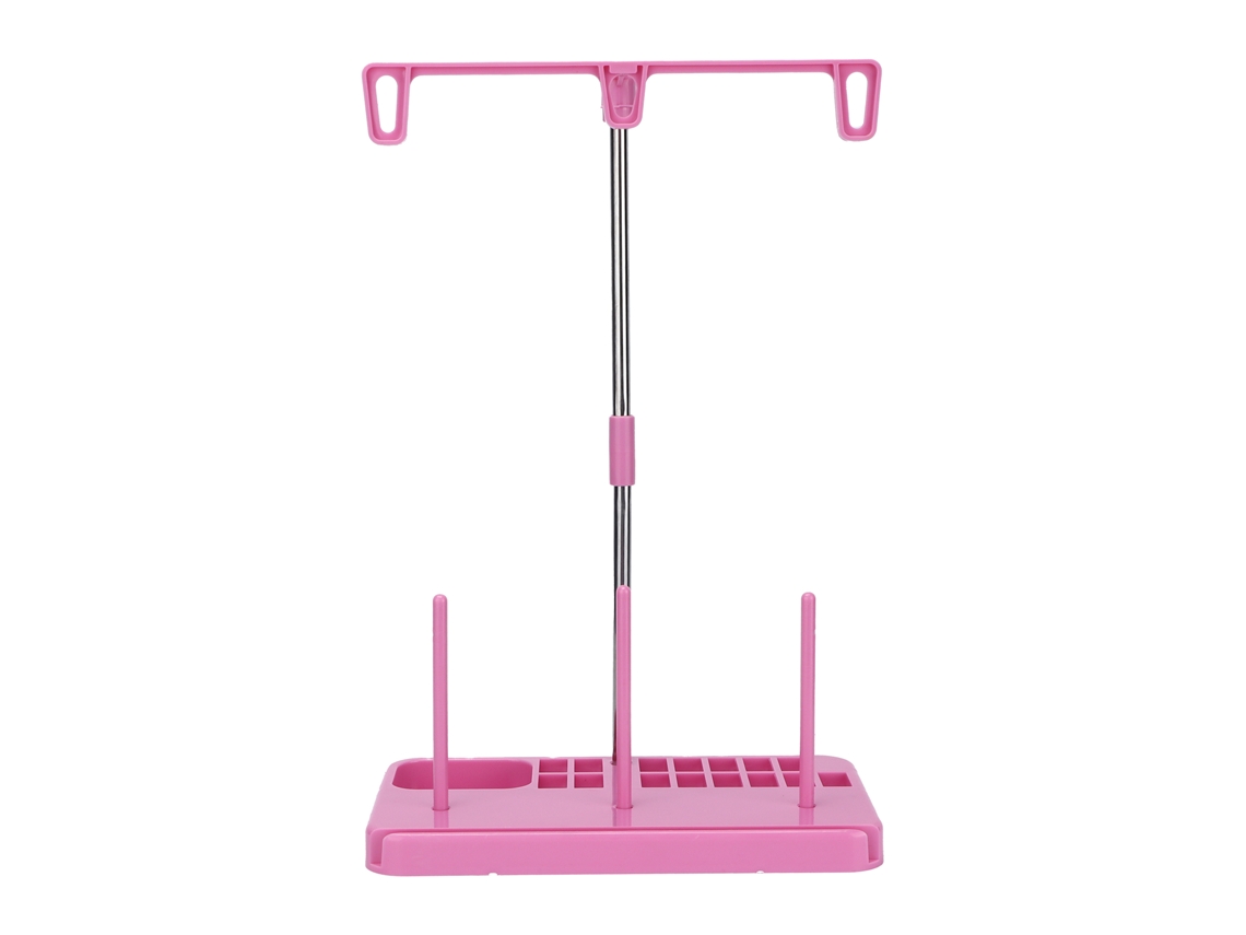 Suporte para 3 Carretéis de Linha, Leve, Wright, para Máquina de Costura Doméstica, Ideal para Quilting e Projetos Diy, Rosa. AQUAFORGE