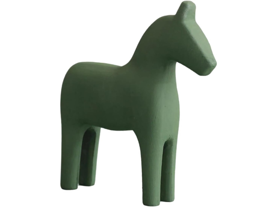 Figura de caballo de madera tallada a mano por GOKOCO, adorno rústico para mesa y estantería.