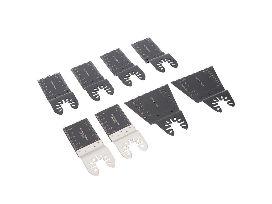 Laxiscreed Pack De 8 Lâminas De Aço De Alta Carbono Para Serras Multi-ferramentas