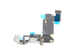 Módulo de base de carga USB con conector de cable flexible para iPhone 6s Plus, gris, con micrófono y conector para auriculares | S/MARCA