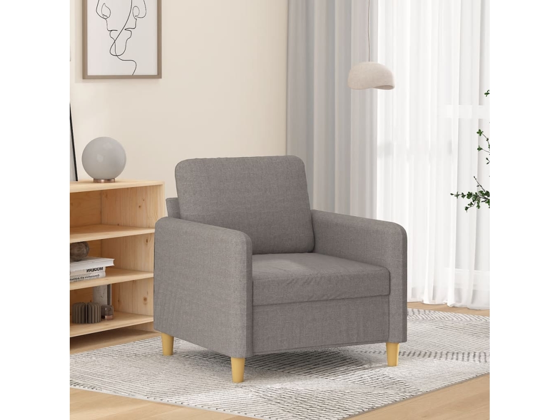 Vidaxl Poltrona Tecido 60 Cm Cinzento-acastanhado