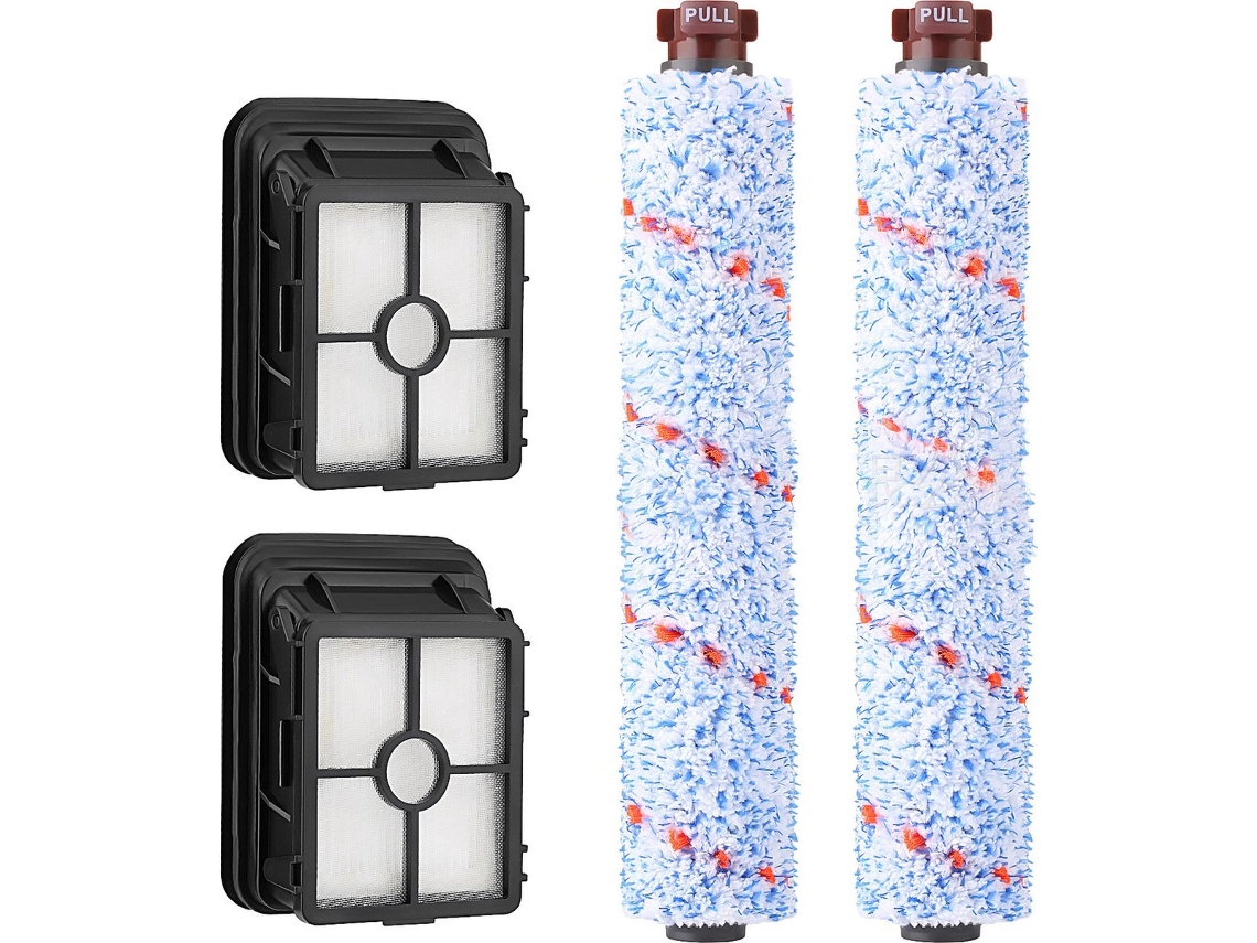 Escova Rotativa para Aspirador de Pó, Filtro Hepa, 4 Peças, para Bissell Crosswave BRILVIBERA