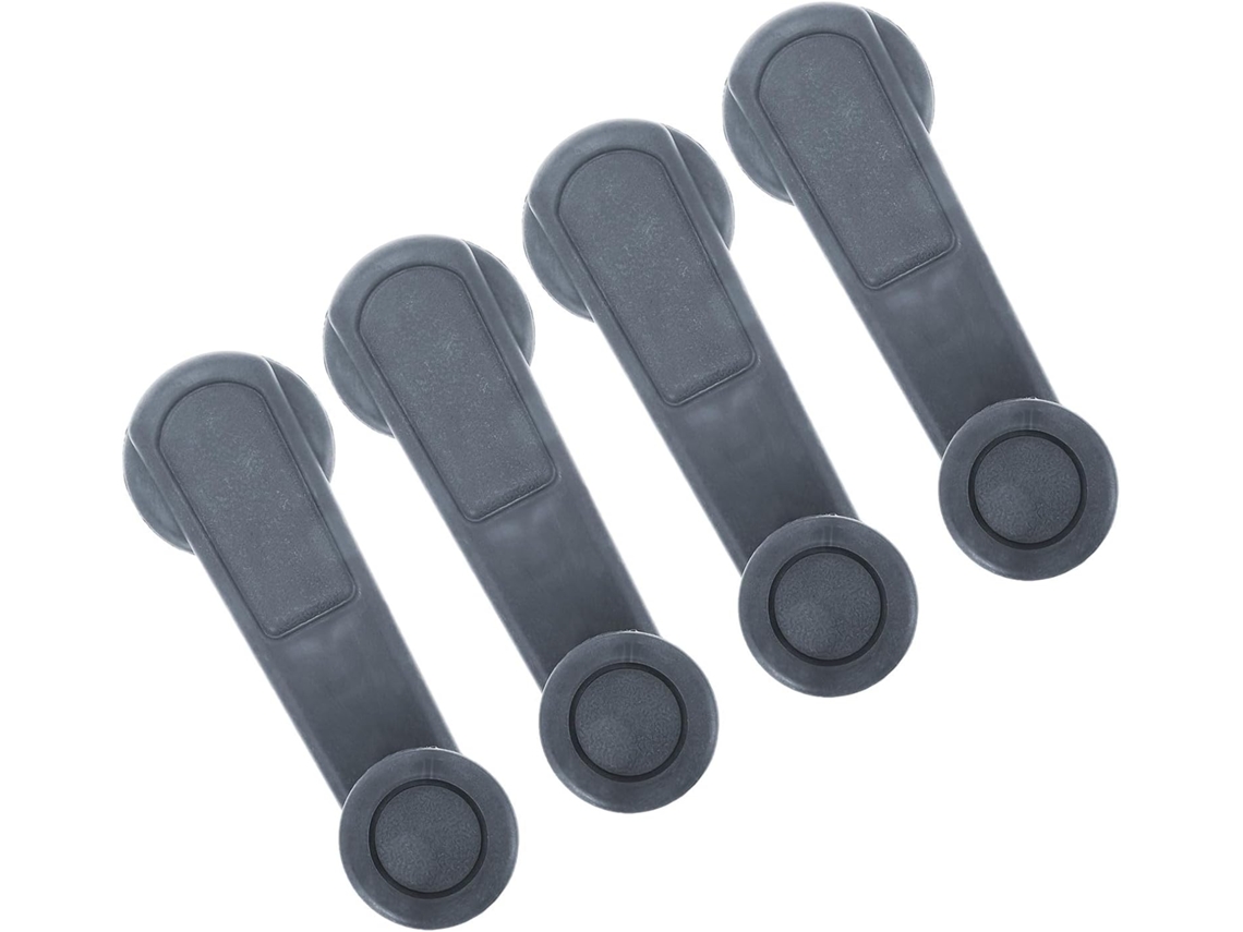 Conjunto De 4 Manivelas Para Levantar Vidros De Carro Em Abs Cinza, Maçaneta Manual Para Vidro.