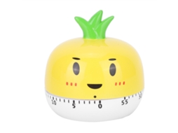 Cronômetro Mecânico de Cozinha Cartoon com alarme e lembrete, branco, 6,5cm S/MARCA