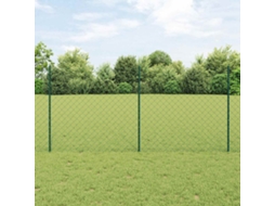 Vidaxl Cerca De Elos Com Poste 25 X 1,2 M Aço Revestido De Pvc Verde