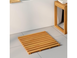 Vidaxl Tapete De Banho Liso Castanho 50 X 48 X 2,5 Cm