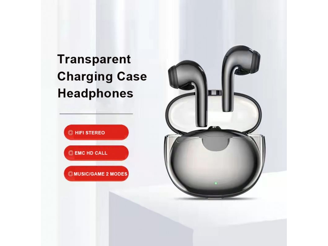 Auriculares Bluetooth True Wireless T39 Compatíveis com Chamada Controle de Voz Dual-Frequency Semi-In-Ear True Preto