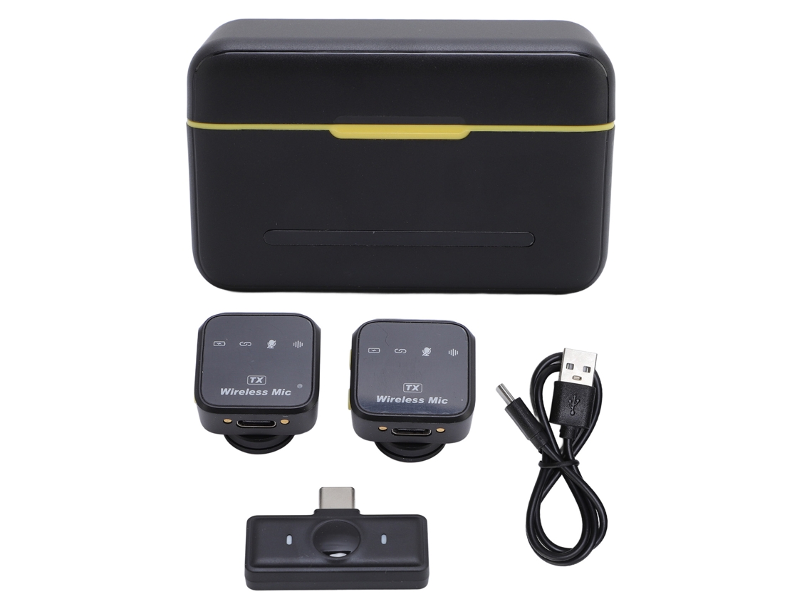 Microfone Lavalier Sem Fio Profissional para Transmissão Ao Vivo, Gravação de Vídeo. EOOCOO (redução de Ruído 2.4g)