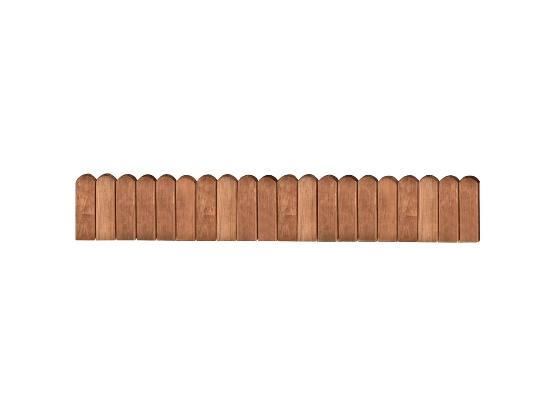 Vidaxl Bordadura Em Rolo 120 Cm Madeira De Pinho Impregnada Castanho