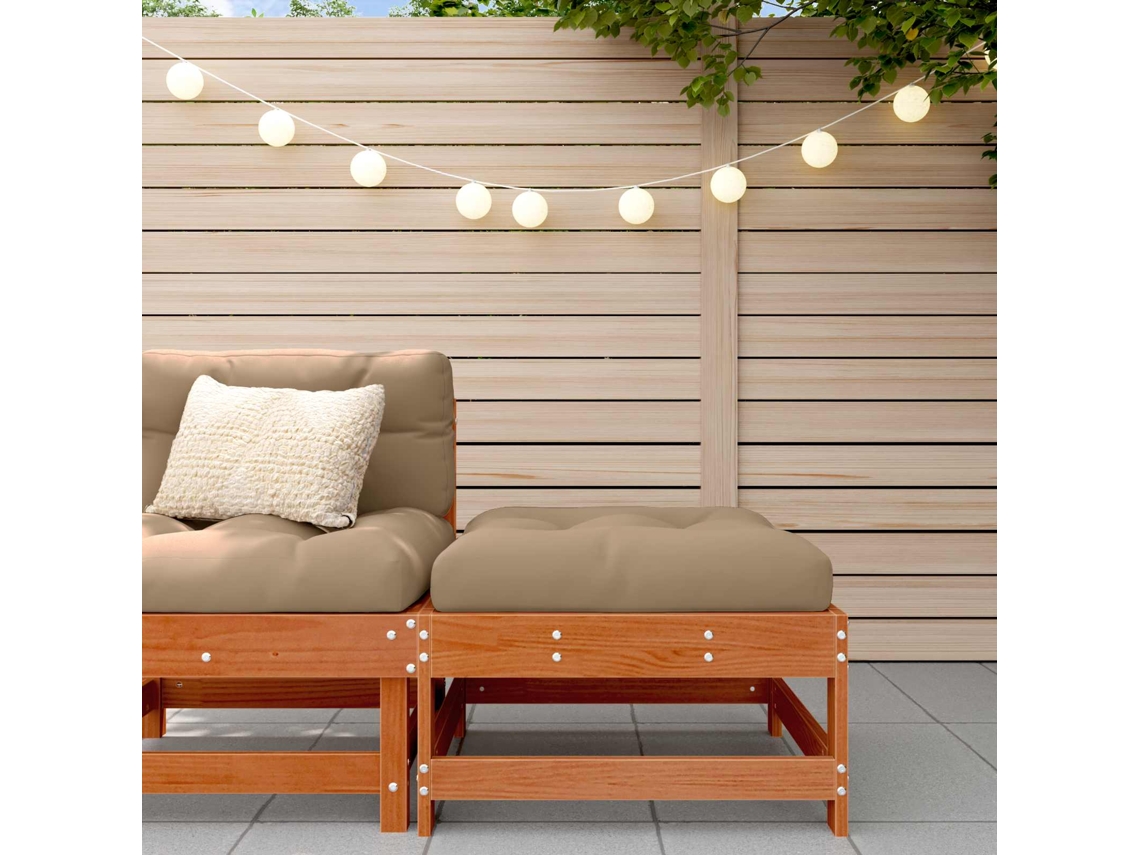 Vidaxl Apoio Para Os Pés De Jardim Com Almofada