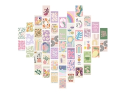 MEOIRUERY 50 Peças Pôsteres De 4x6 Polegadas, Decoração Estética De Quarto, Decoração De Quarto Rosa Blush, Estampas Fofas, Imagem Estética Rosa Para Colagem De