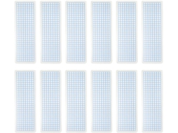 Pratos Washi Amostra Fita Adesiva Azul, 50 Peças