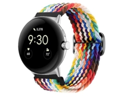 Lurelia Pulseira De Nylon Trançado Arco - Íris, Compatível Com Google Pixel Watch