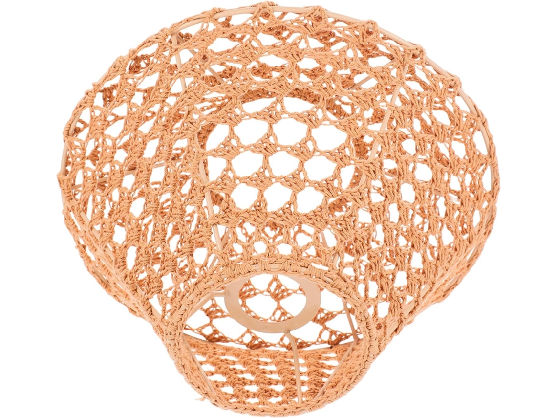 Luminária Pendente em Corda de Algodão Trançada Estilo Boêmio, Rústica, 1 Peça, Cúpula, Feita À Mão SFUSHOS