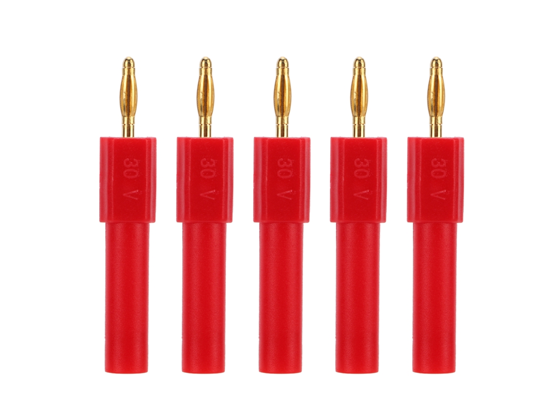 5pcs Adaptador Plugue Banana 2mm para 4mm Macho para Fêmea com Boa Condutividade e Conectividade Forte