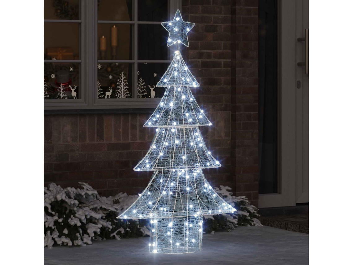 Vidaxl Árvore De Natal 160 Led Branco Frio 150 Cm Acrílo