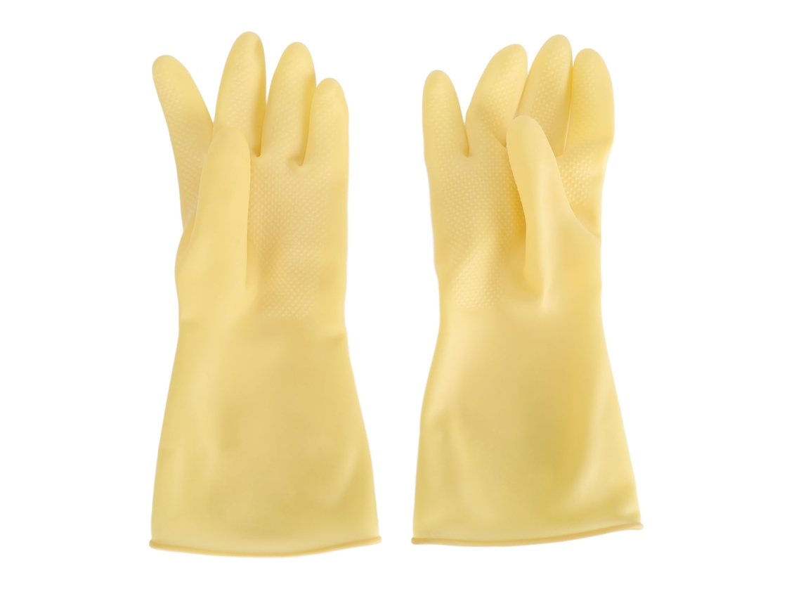 Luvas De Lavar Louça De Borracha De Látex (resistentes A Ácido E Alcali, Grossas E Duráveis)