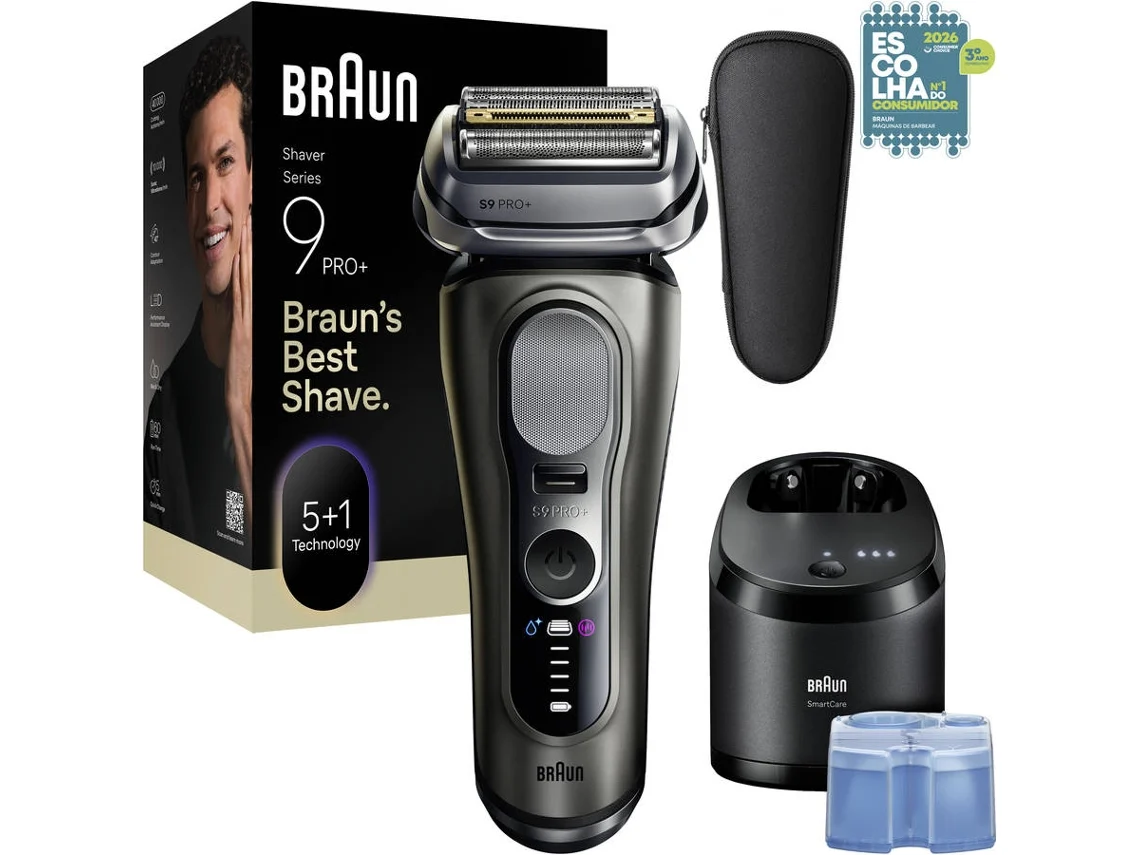 Máquina de Barbear BRAUN Series 9 PRO+ 9655CC (Autonomia 60 min - Recarregável)