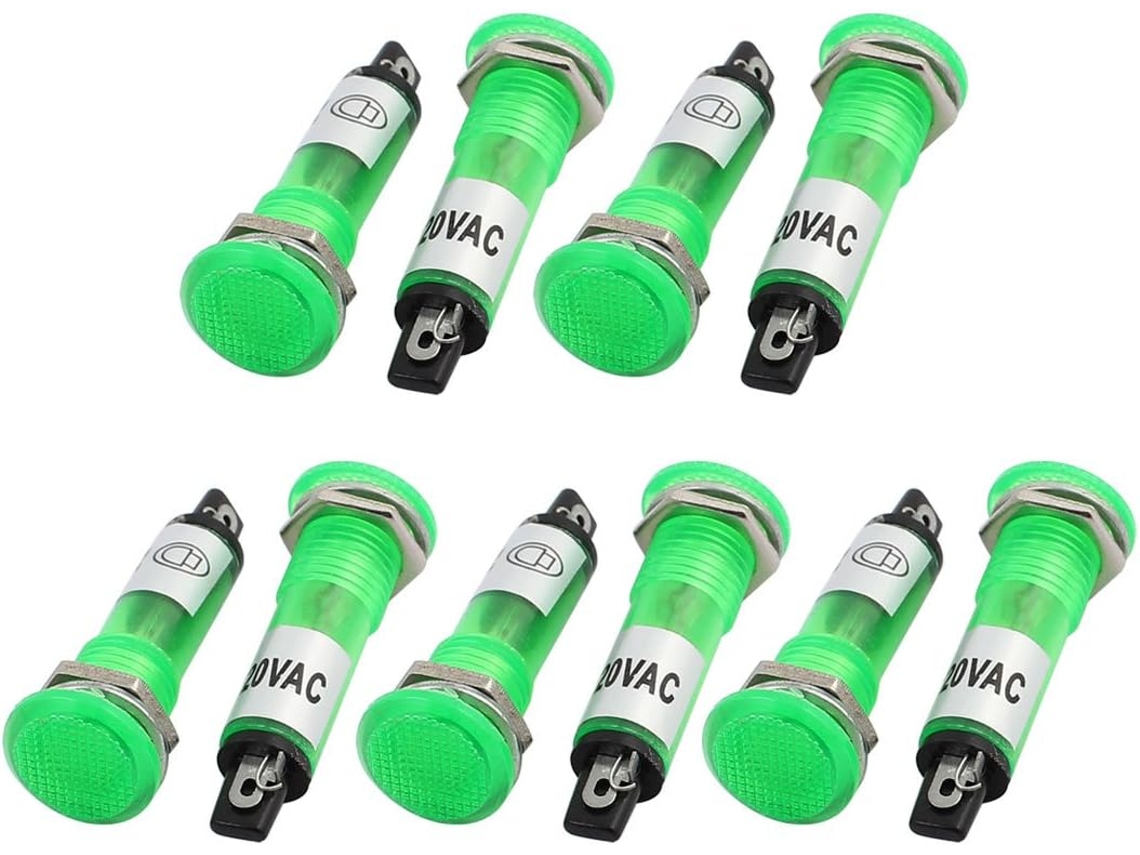 10 Luzes Indicadoras de Montagem AC 220V 10 Mm Diâmetro CHABERLU