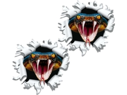 Adesivos Refletivos Cobra Para Carro, Conjunto Com 2 Unidades, Externa