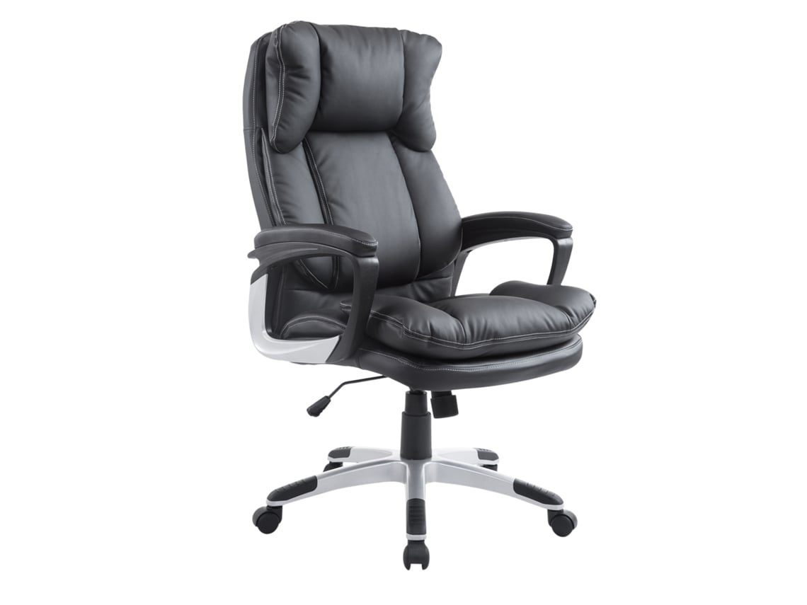 Cadeira de Escritório PU, PVC e Espuma cor Negro 66x71x110-120,5 cm HOMCOM