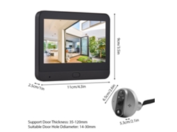 Laxiscreed Câmera De Campainha Wifi 3mp Com Tela De 4,3" E Acesso Remoto Pelo Aplicativo