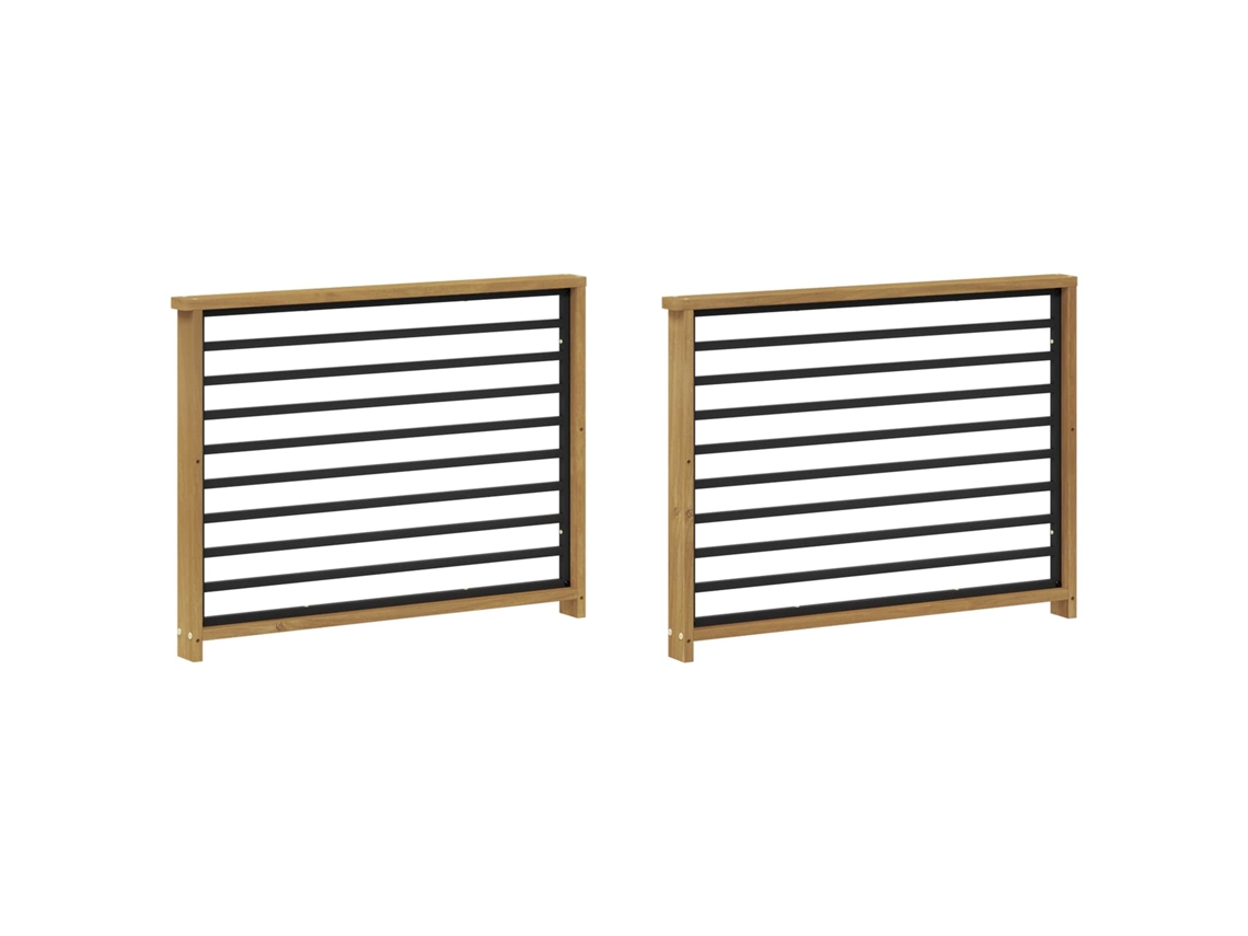 Vidaxl Módulo De Braços 2 Pcs Branco 80 X 6 X 61 Cm