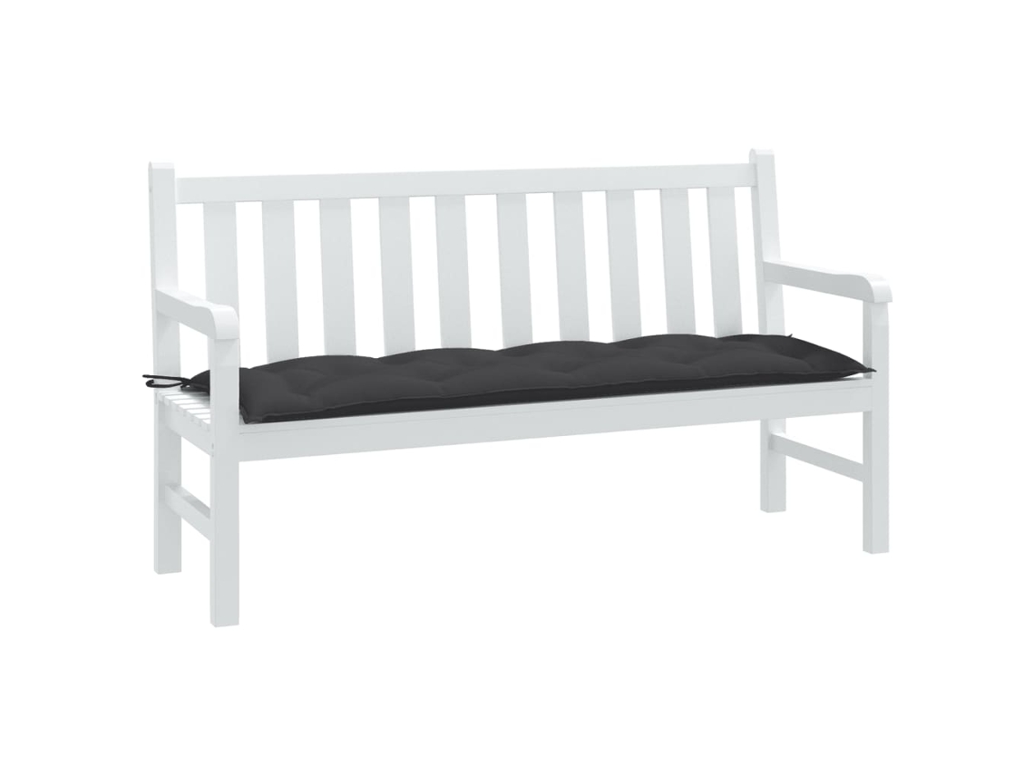 Vidaxl Almofadão Banco De Jardim 150x50x7cm Mesclado Tecido Antracite