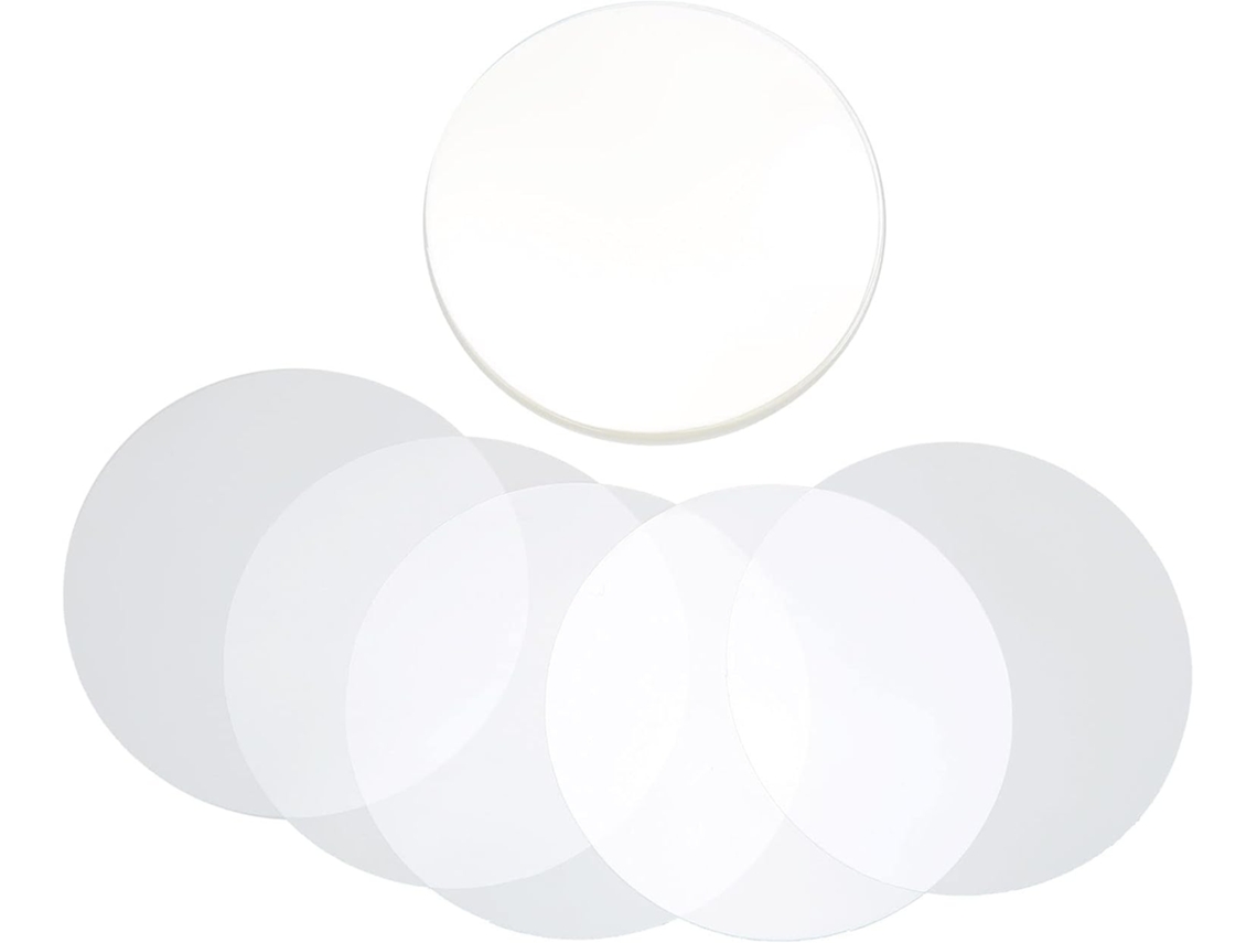Liebewh 100 Unidades de Película Protetora para Botões, Película de PVC Transparente para Embalagem de Botões, Protege