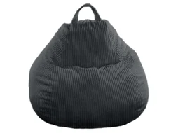 Pufe Pêra Bombazina Bananair 80 X 70 Cm Cinzento Escuro