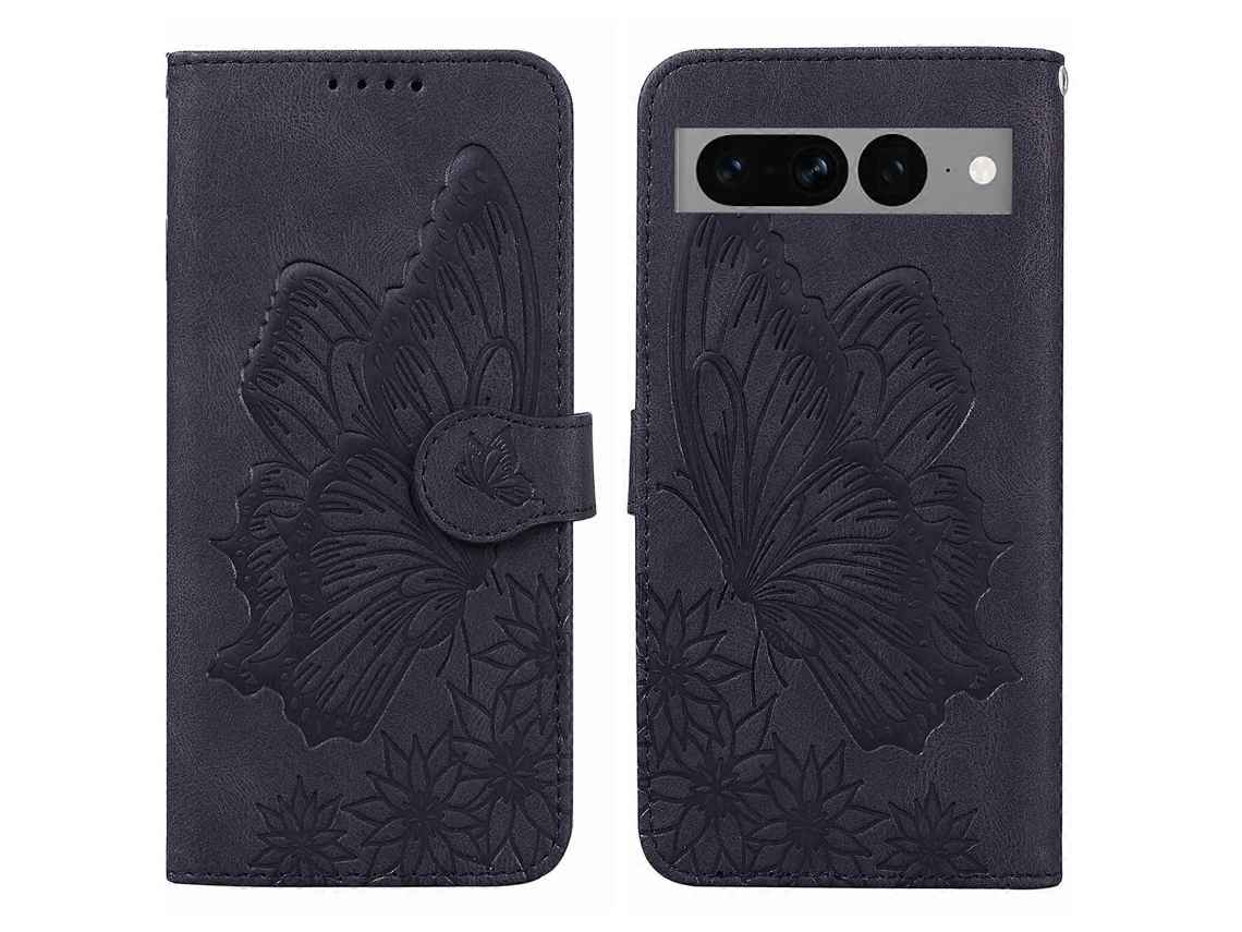 Capa De Couro Flip Horizontal Com Estampa De Borboletas Retrô Para Google Pixel 7 Pro 5g