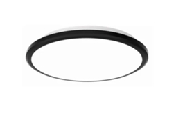 Lâmpada de Teto Led Preta 300mm À Prova d'Água para Quarto Banheiro Balcão S/MARCA