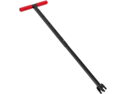 Chave Para Medidor De Água Com Cabo Em T Vermelho E Extensão Telescópica De Aço.